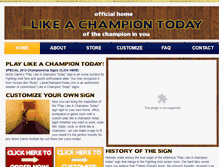 Tablet Screenshot of likeachampiontoday.com